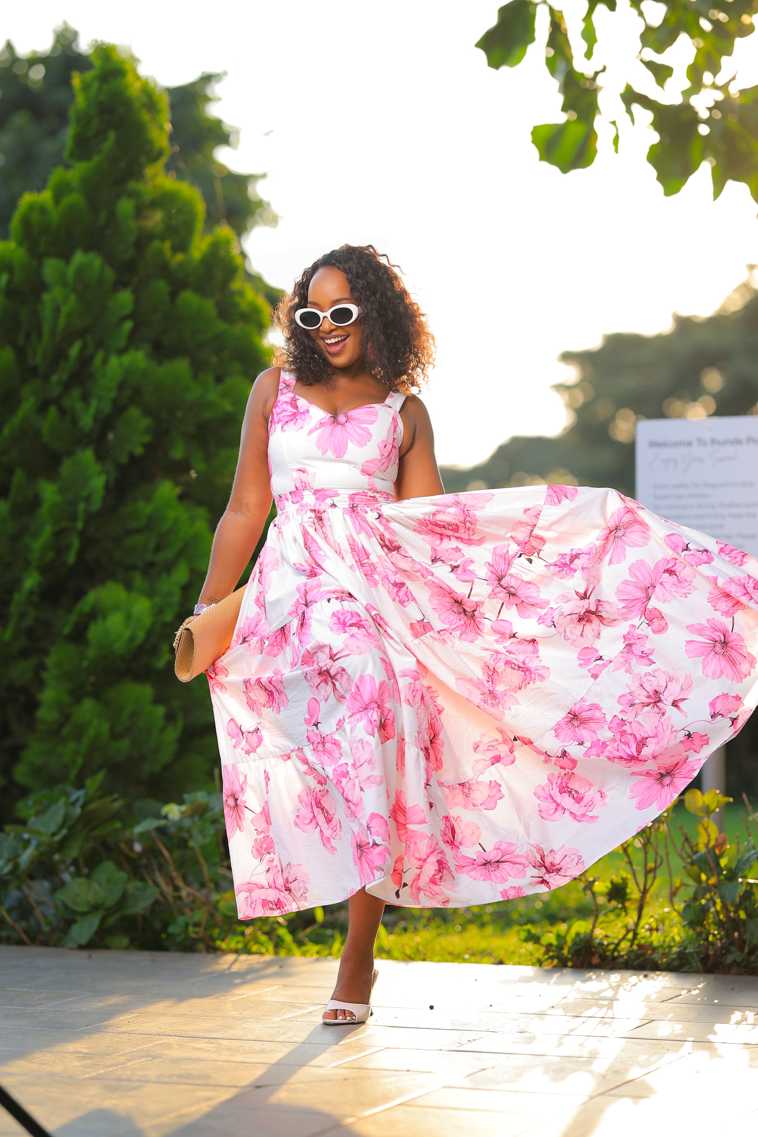 The Lenana Pink Floral maxi