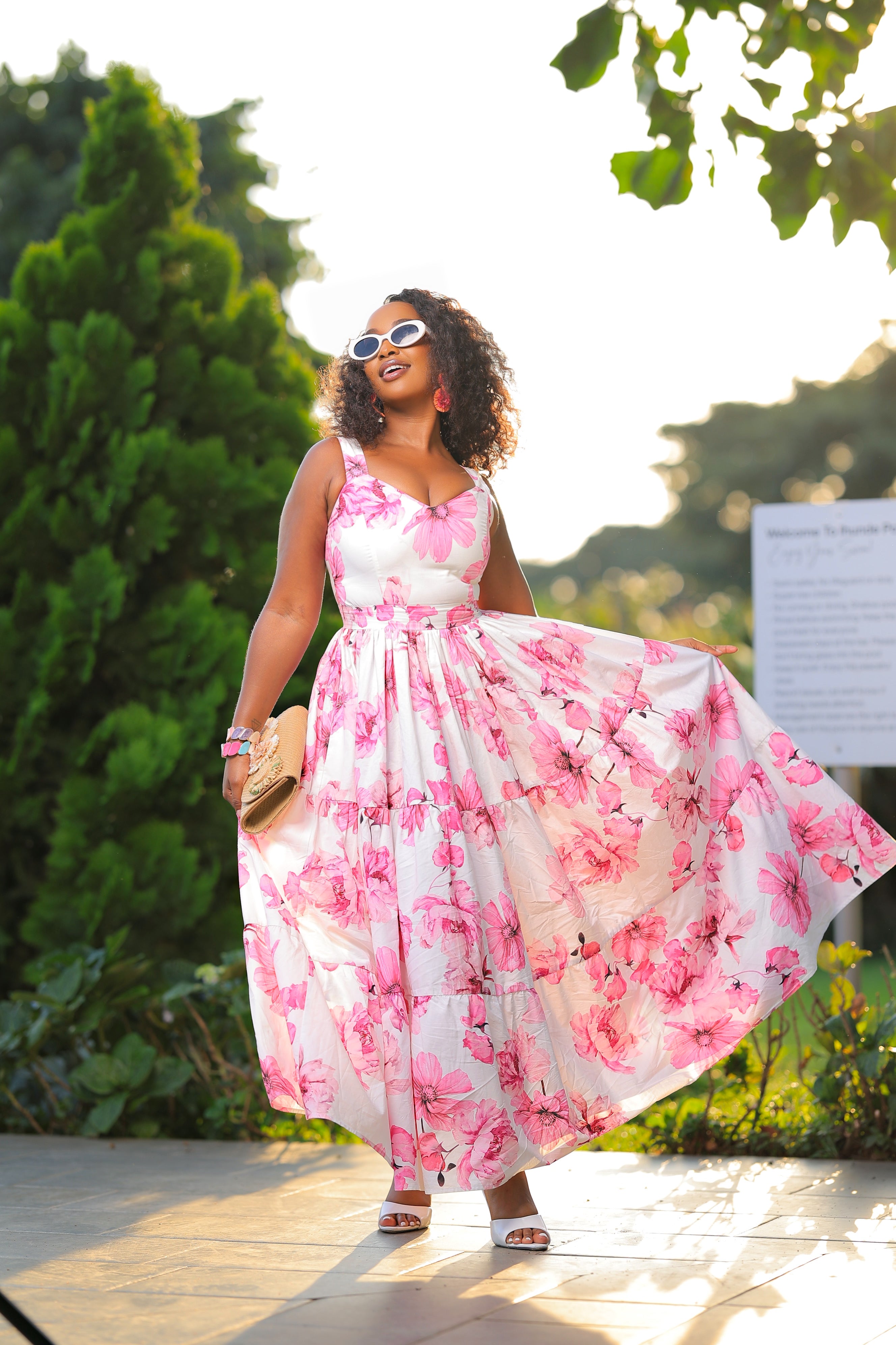 The Lenana Pink Floral maxi