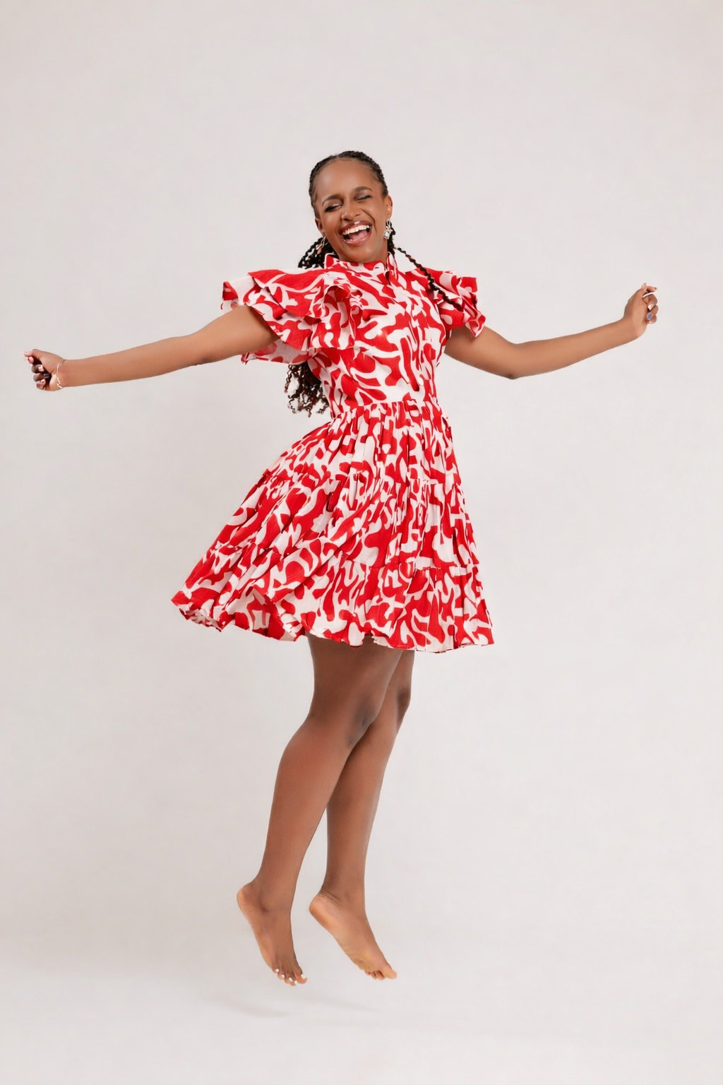 The Bunyonyi print midi dress green