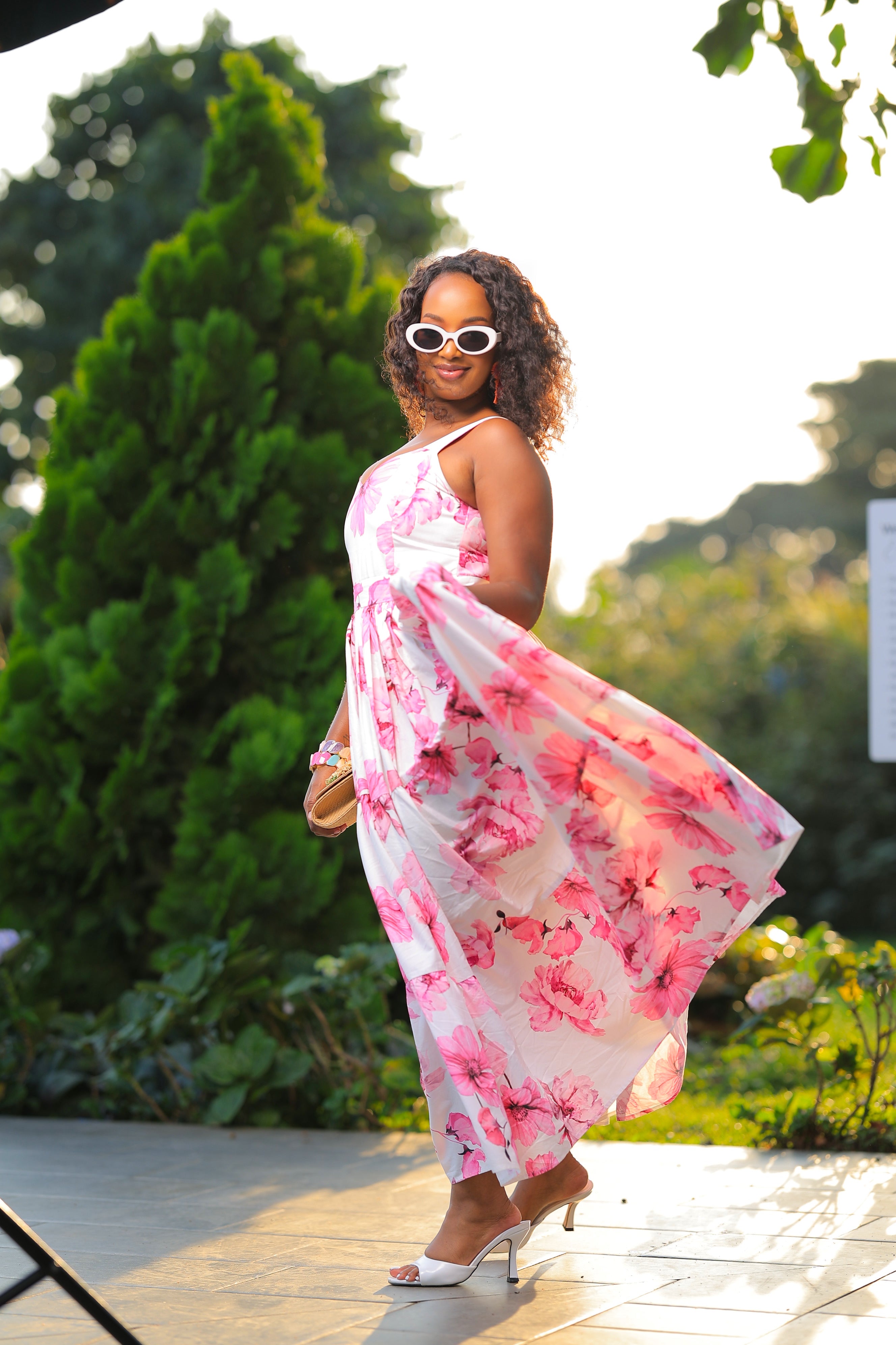 The Lenana Pink Floral maxi