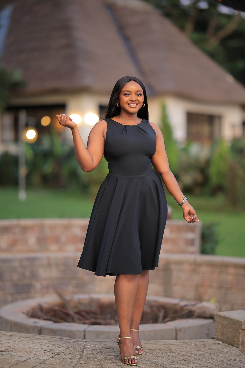 The Kello Black Skater Dress