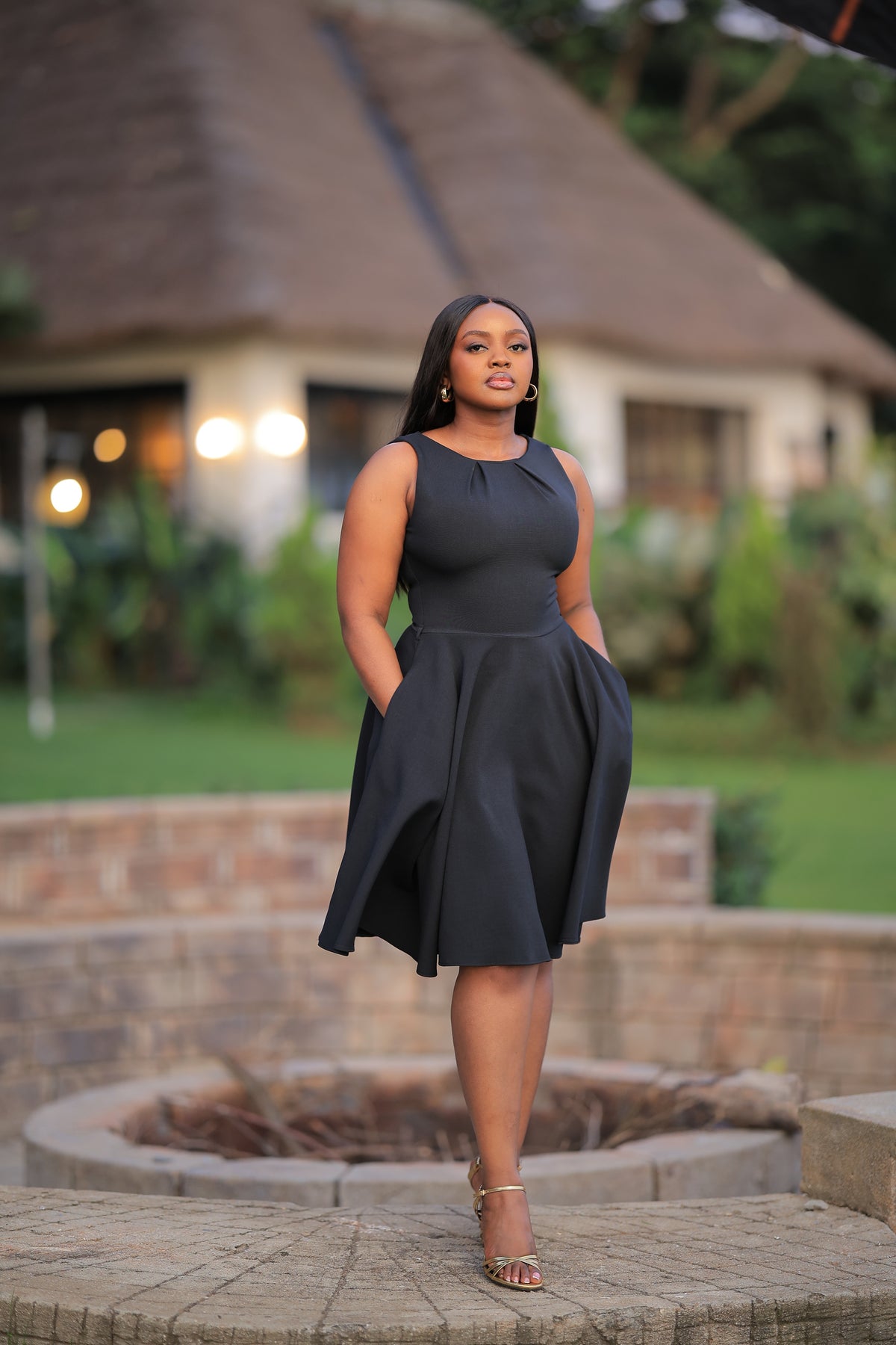 The Kello Black Skater Dress