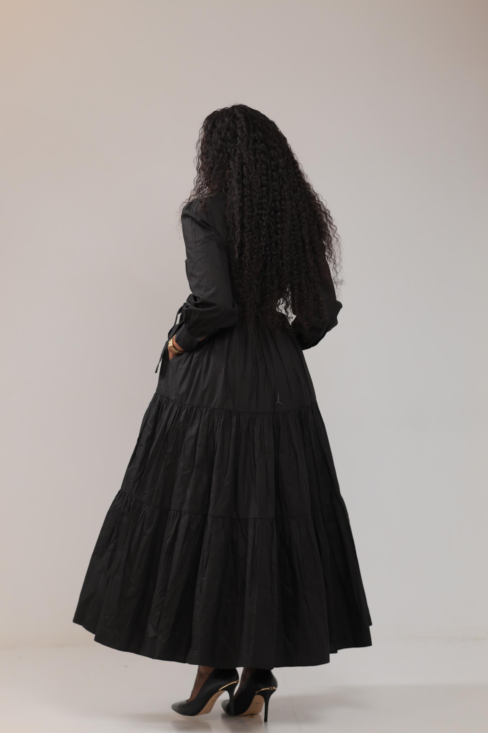 Faiza Long black dress