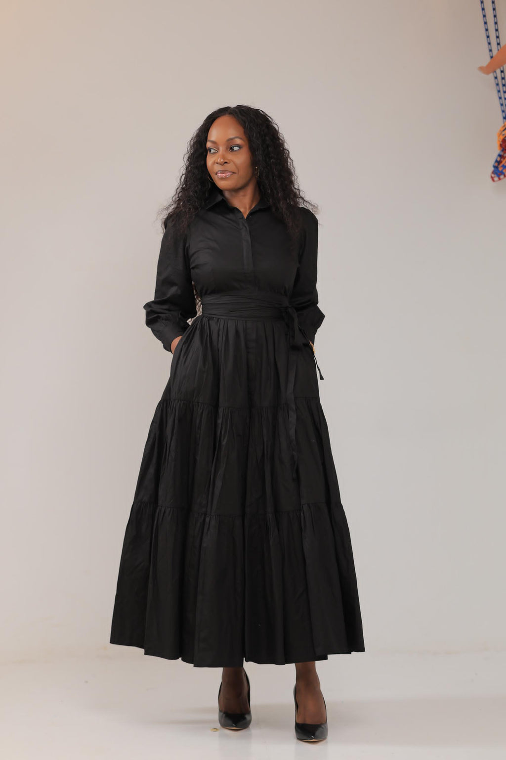 Faiza Long black dress