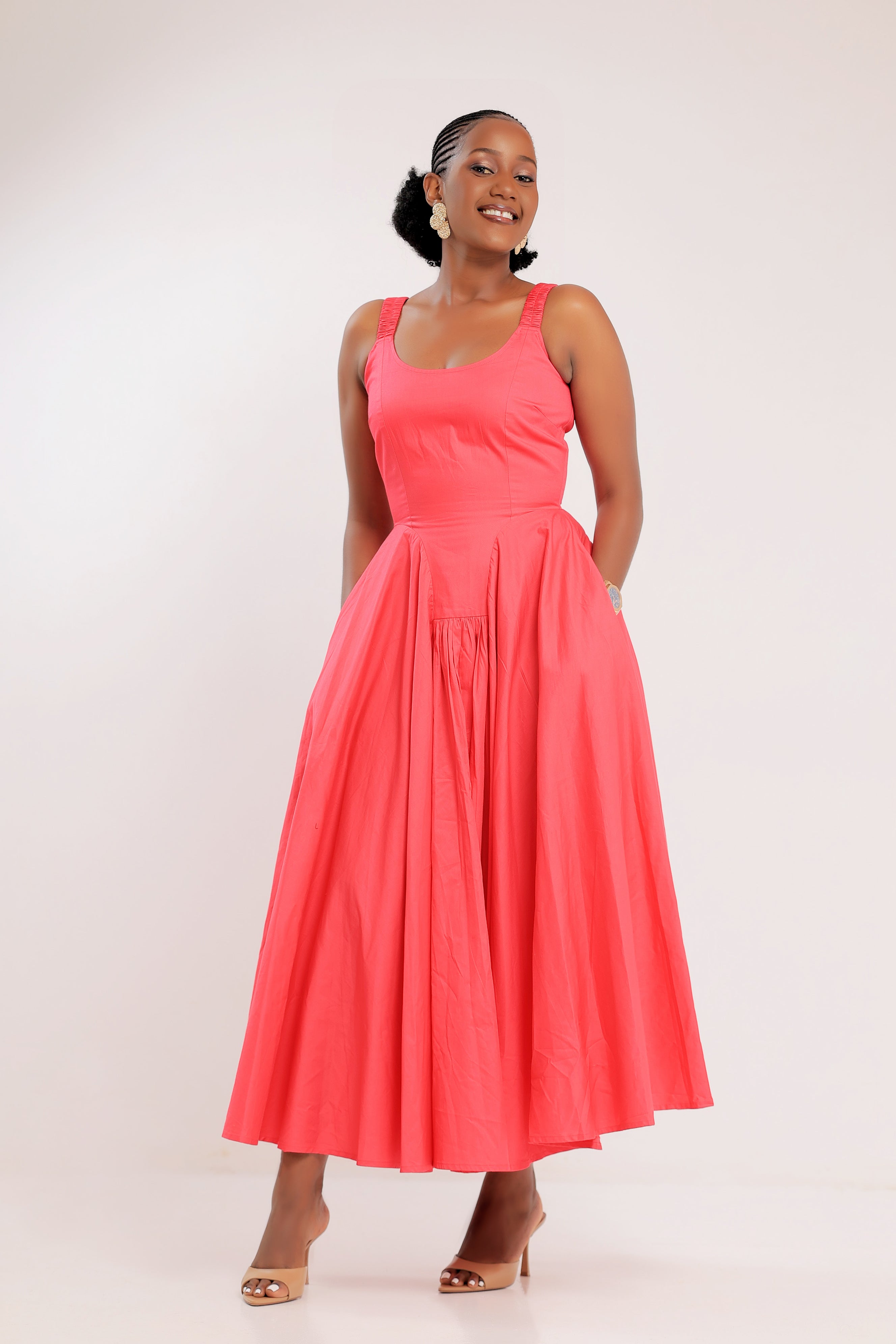 The Pink Nyonyo Drop Waist Dress
