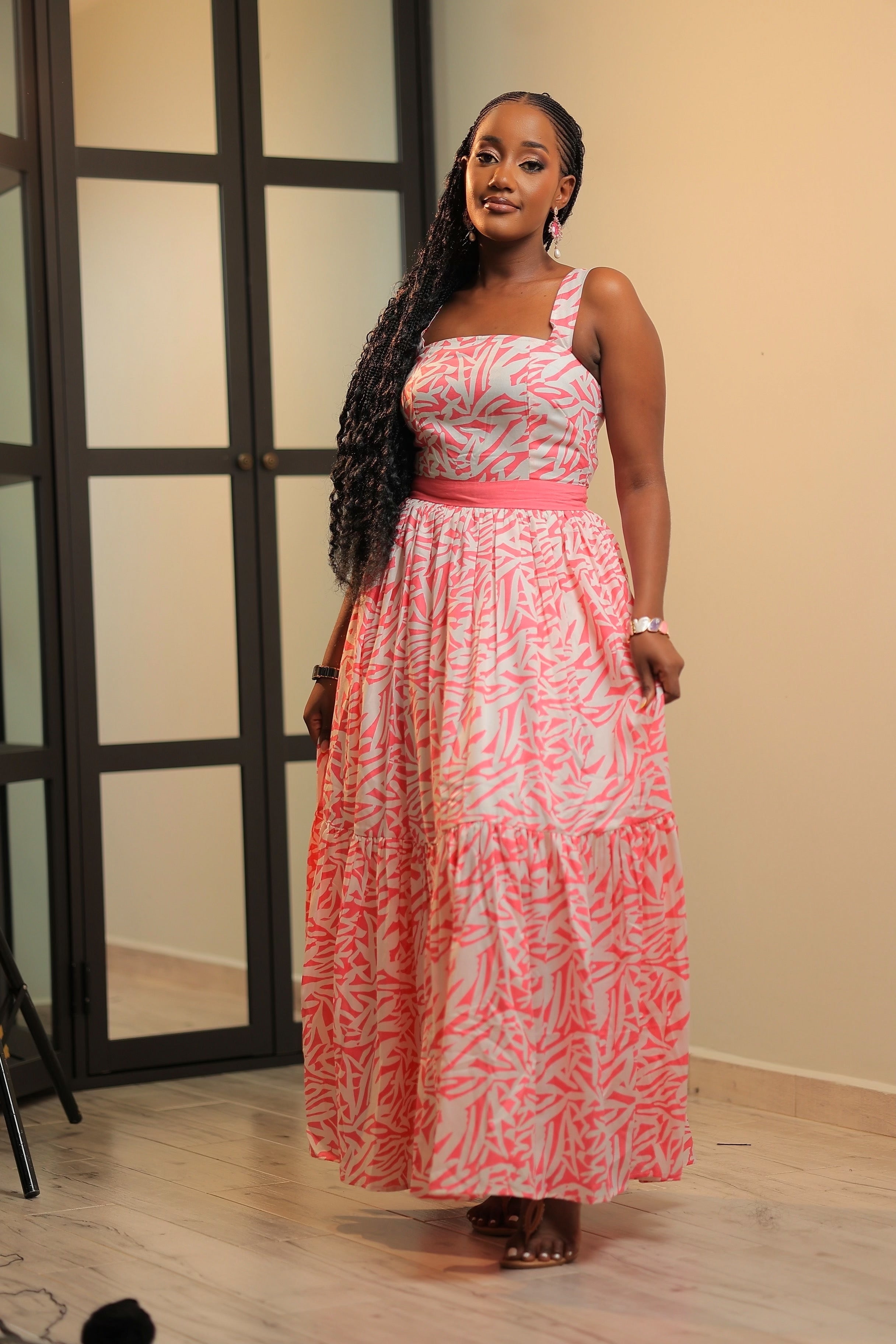 The Meru Pink Maxi Dress