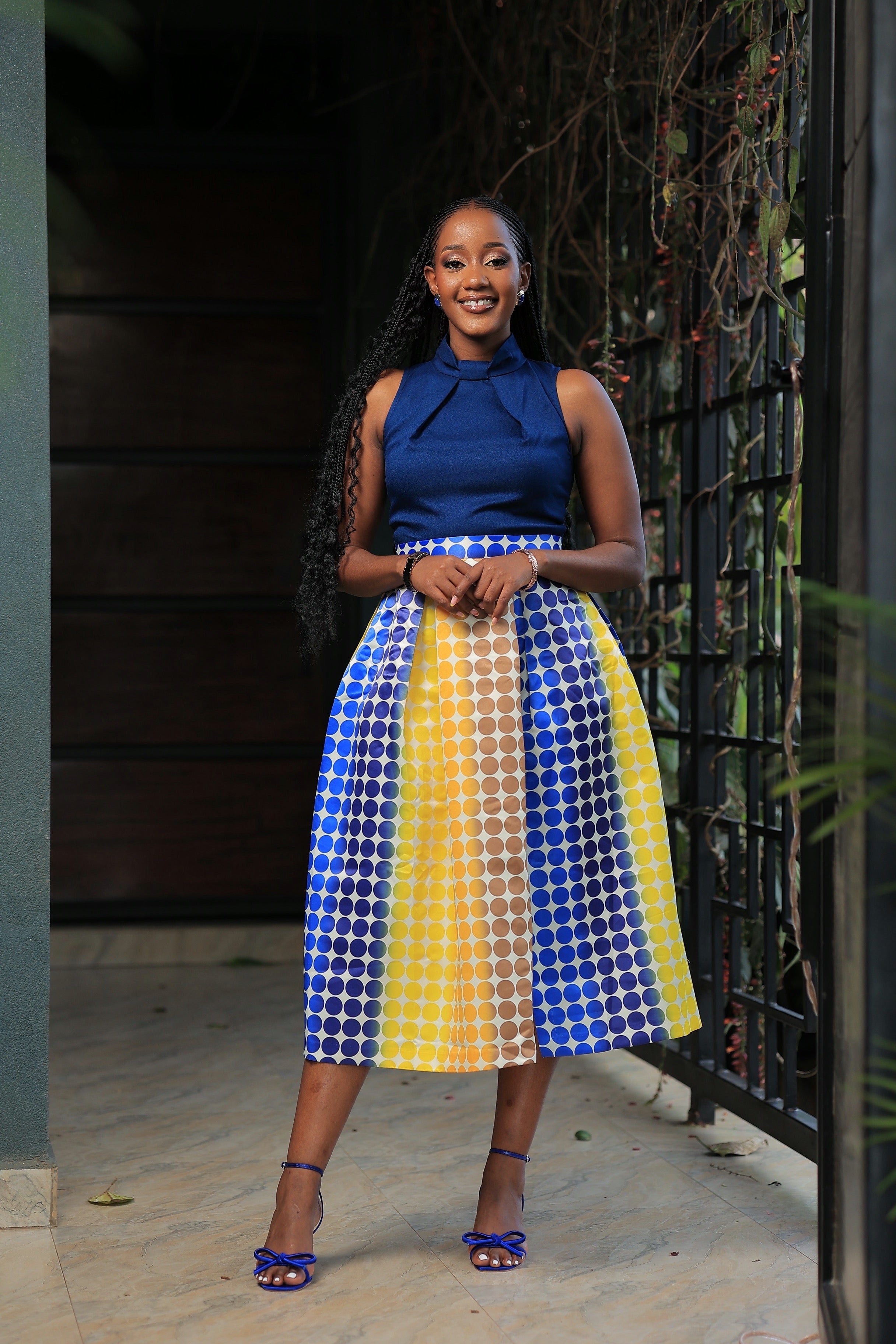 The Kitaka Closet London 2 and 1 Skater Dress