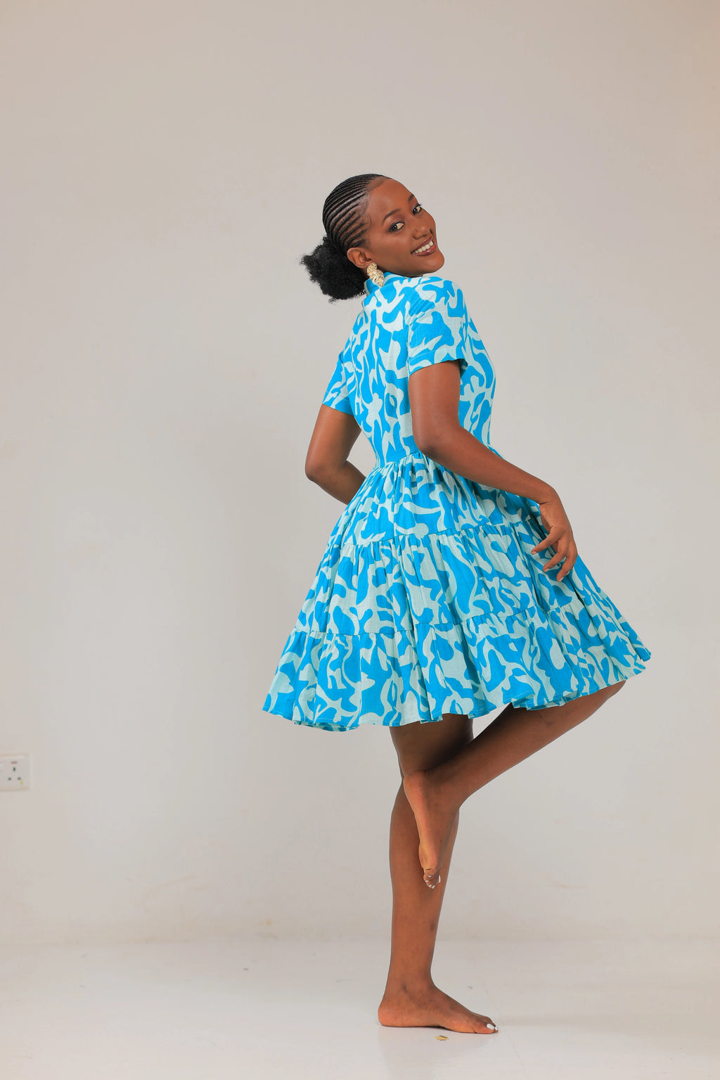 The Bunyonyi midi Turquoise dress