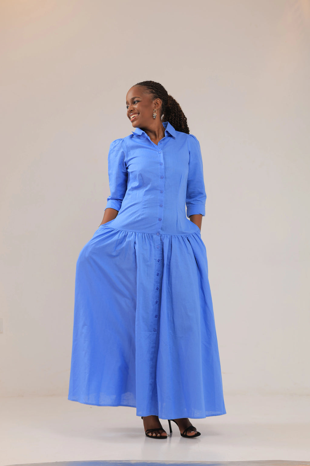 The Kilifi linen shirt maxi dress