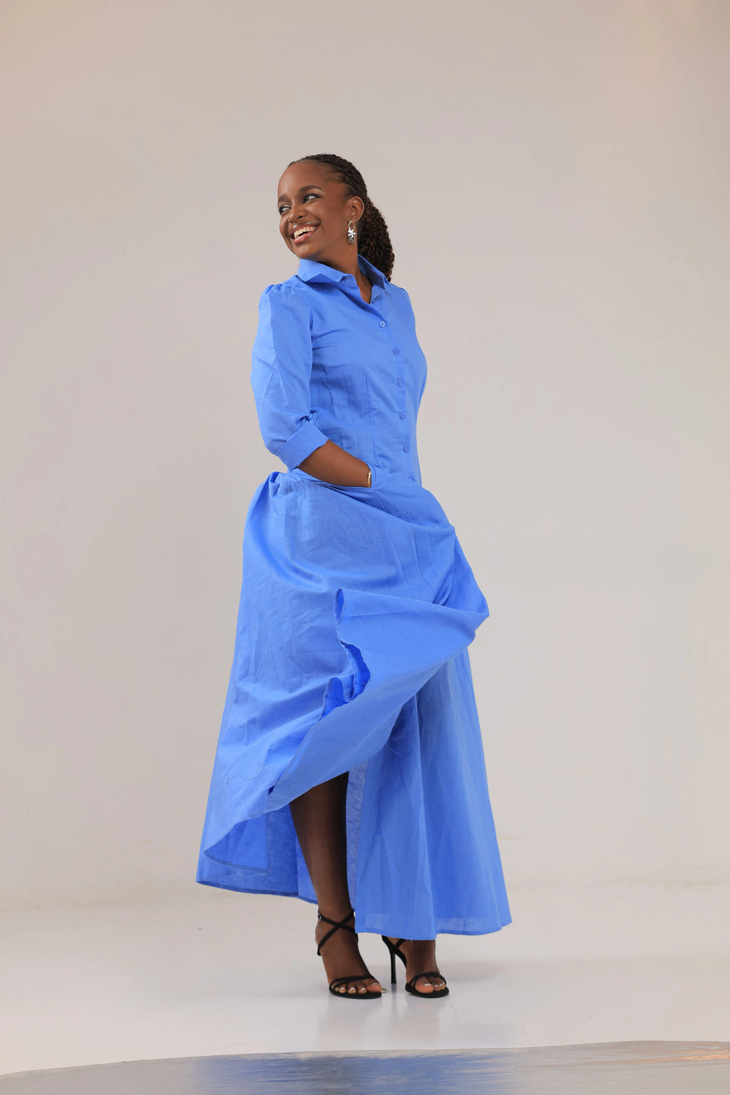 The Kilifi linen shirt maxi dress