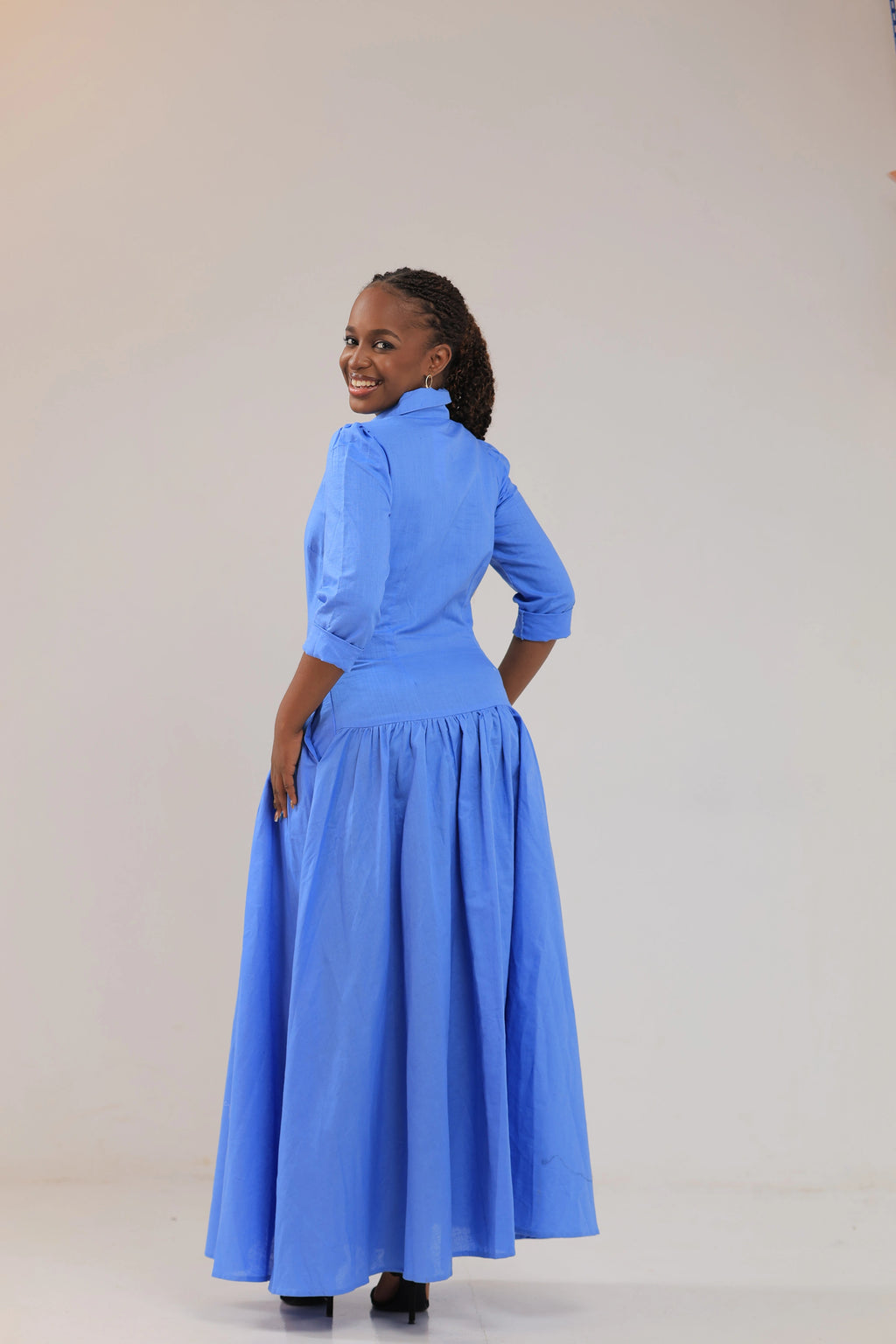 The Kilifi linen shirt maxi dress