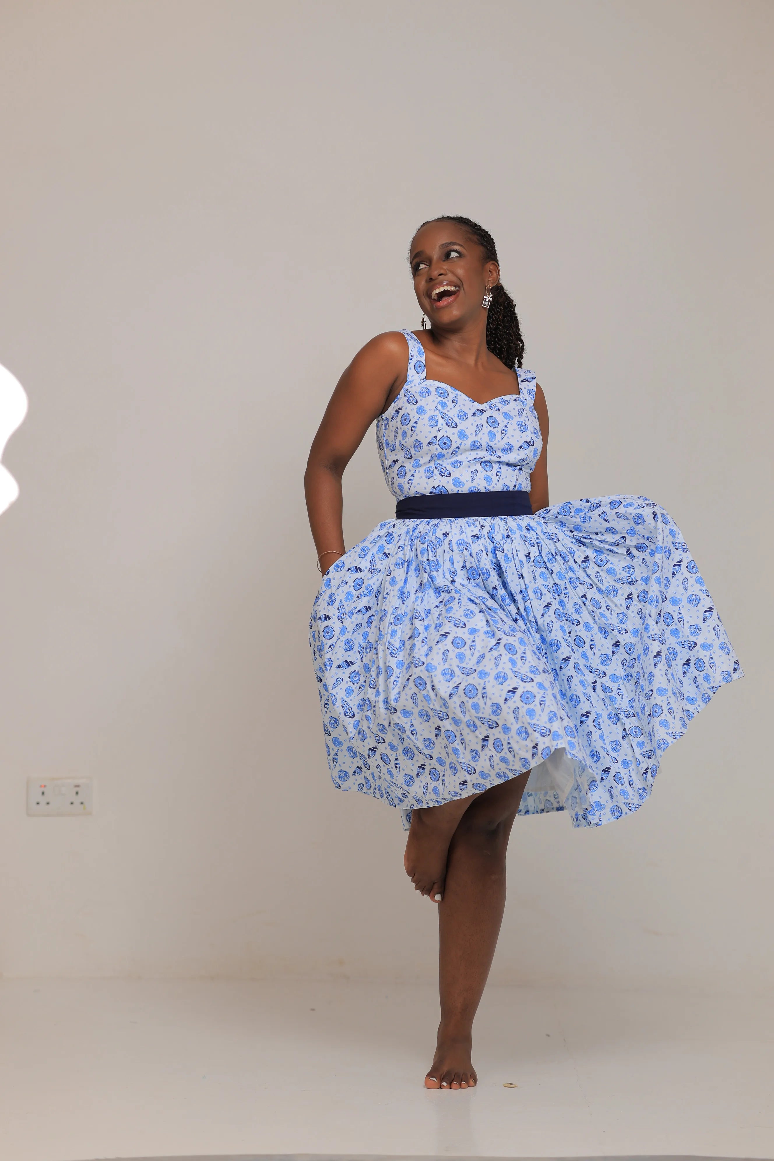 The Malindi sea shell print skater dress