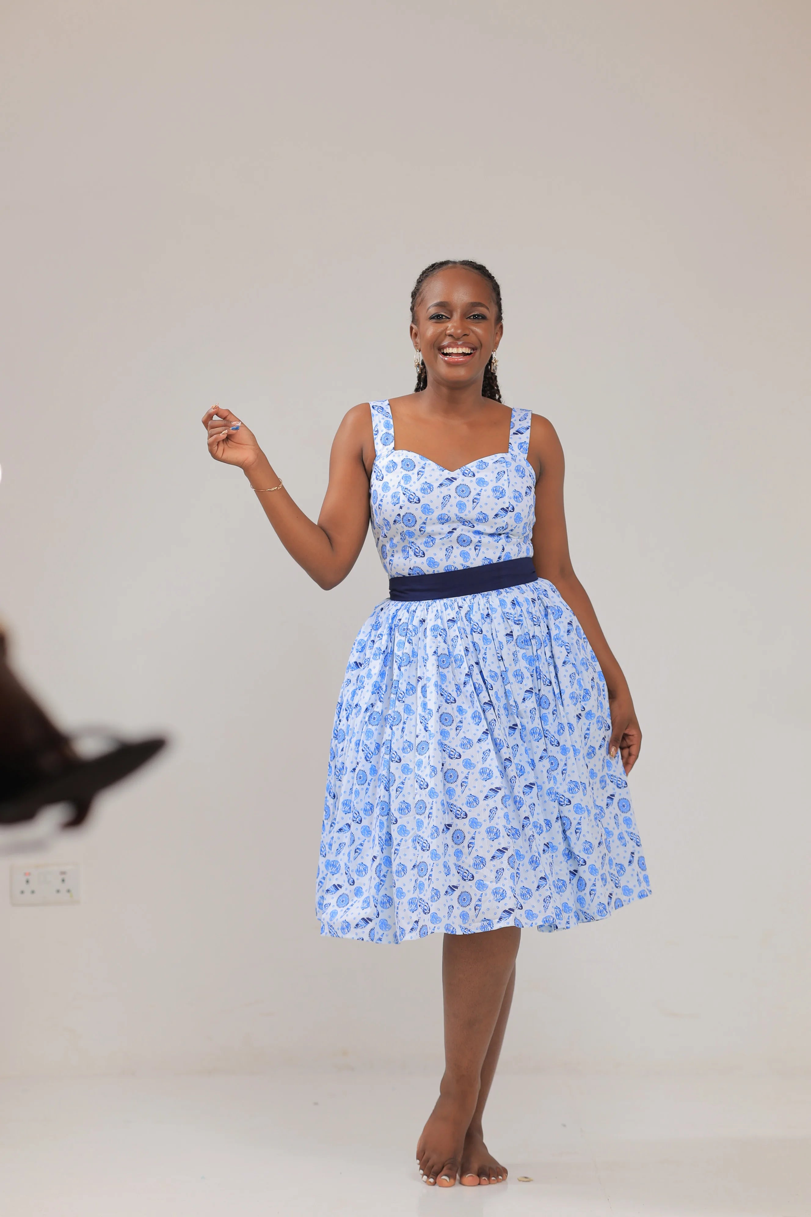 The Malindi sea shell print skater dress