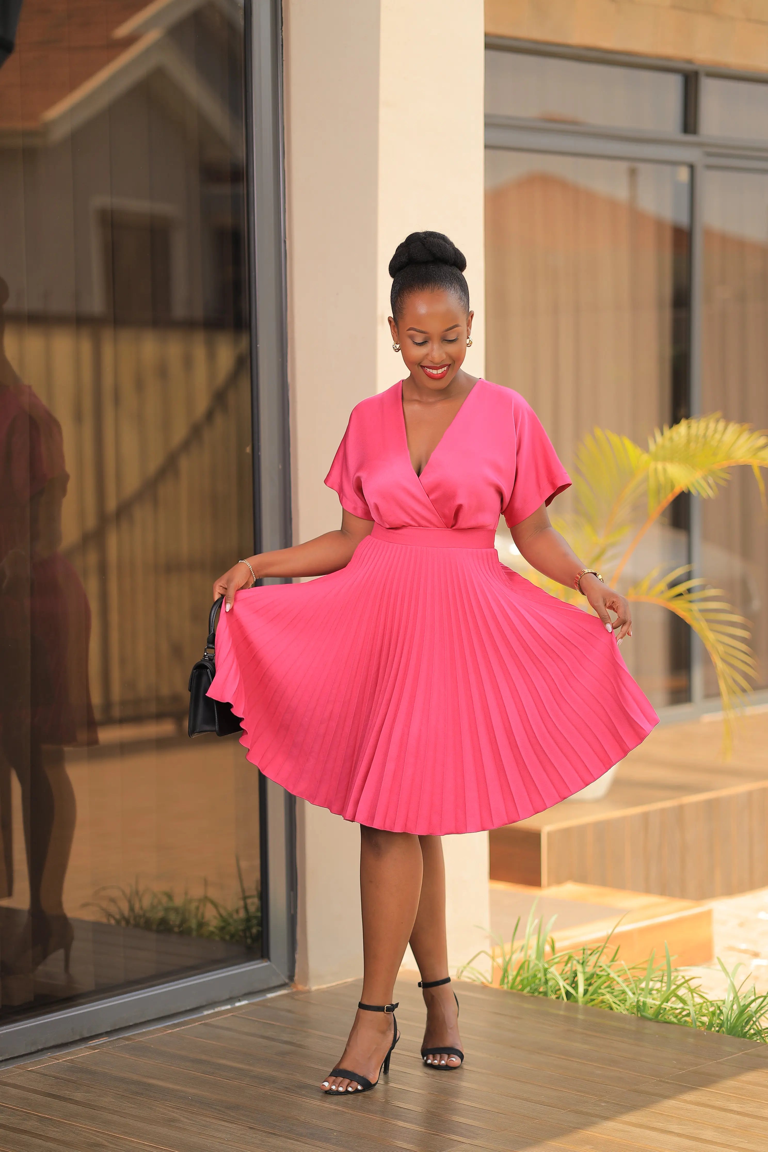 The Nalunkuma Pleated Skater - Pink