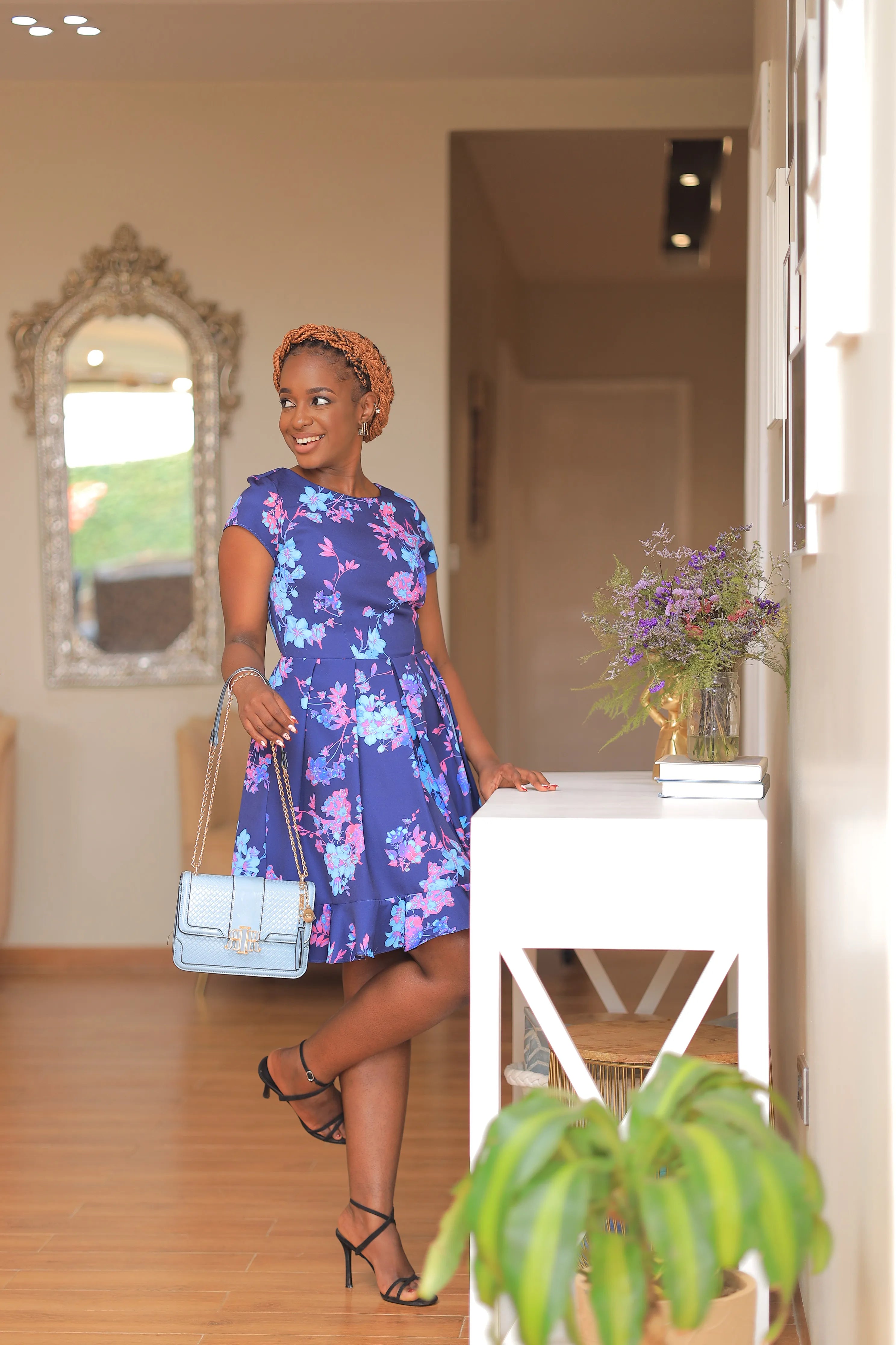 The Nampereza Blue Skater Dress