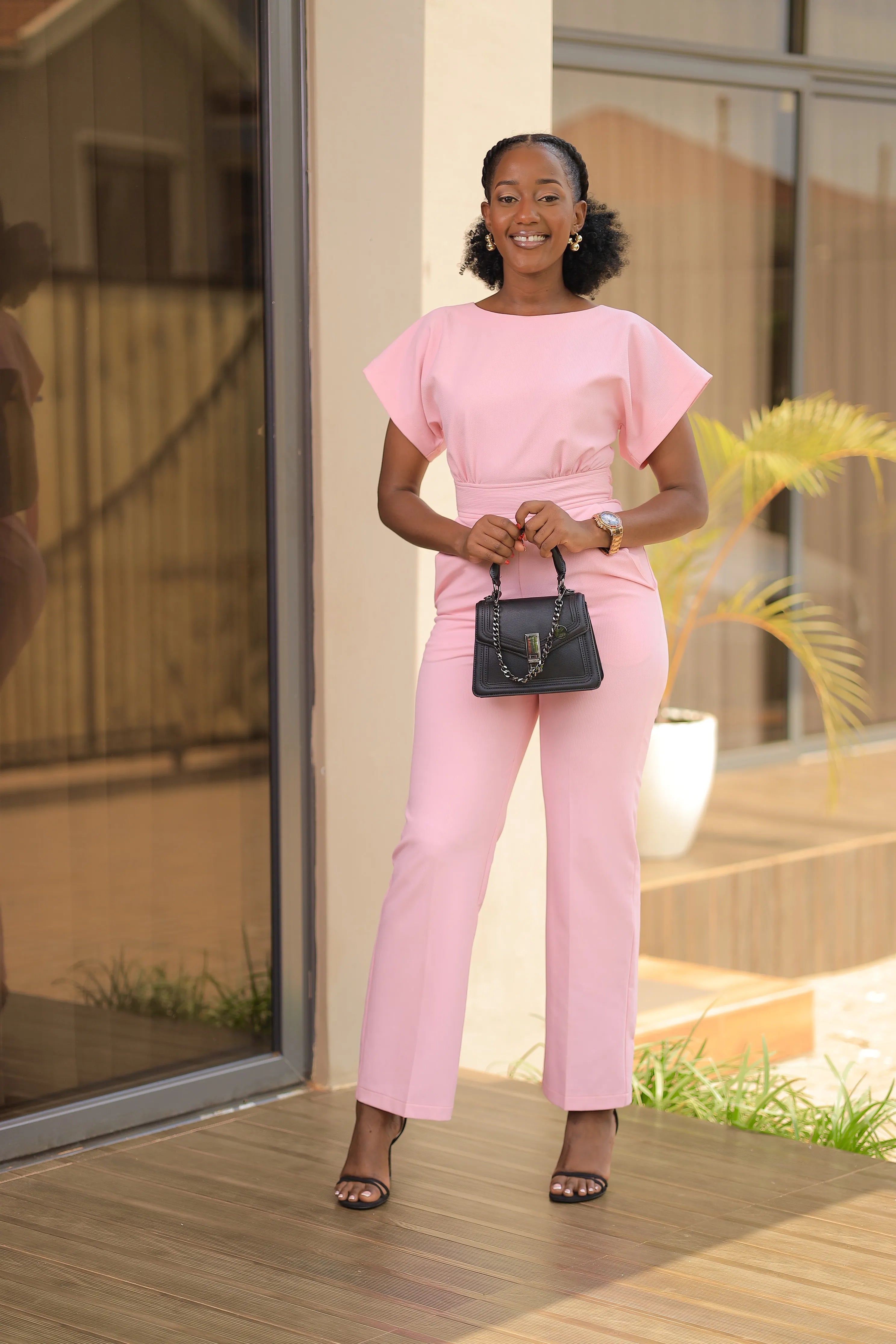 The Kanyana  Pink Pastel Jumpsuit