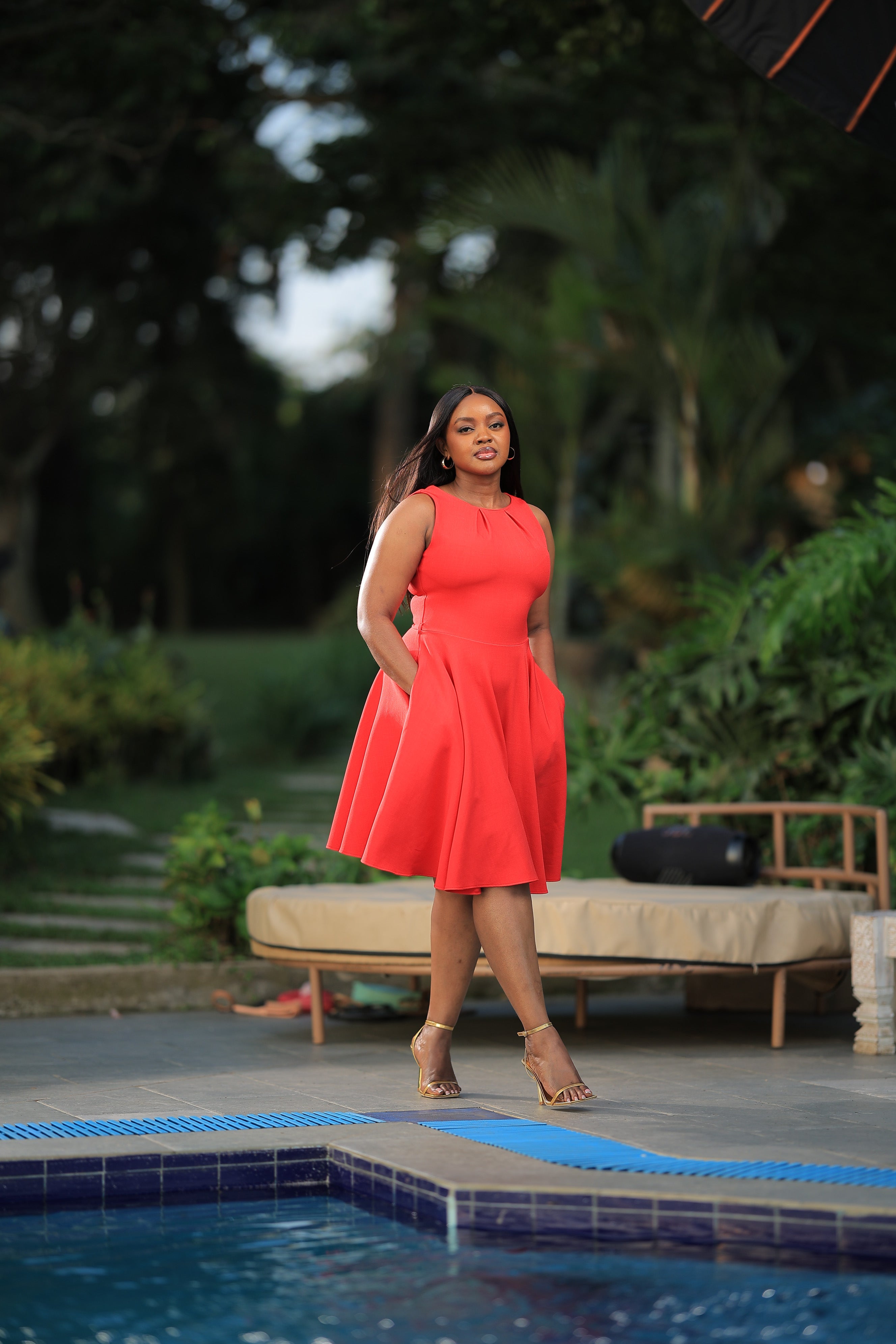 The Kello Red Skater Dress
